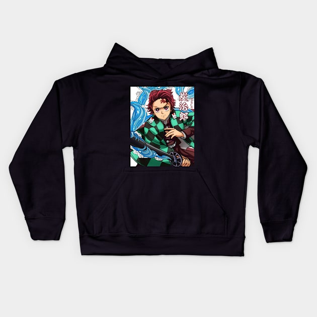 Tanjiro Kids Hoodie by Elara Art Design